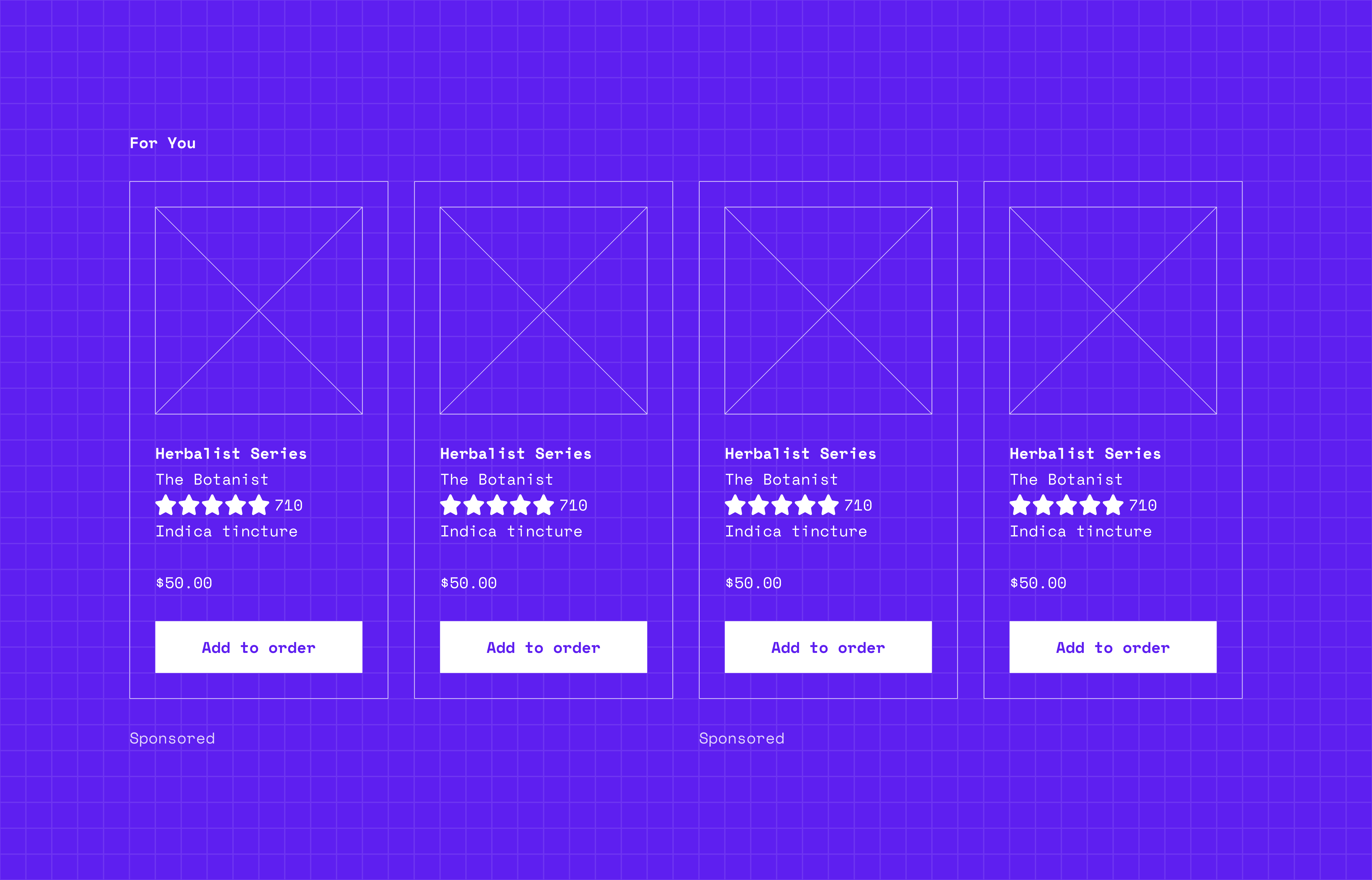 Recommended Row Wireframe